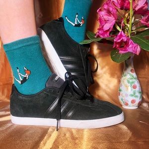 Black suede adidas neo sneakers🖤